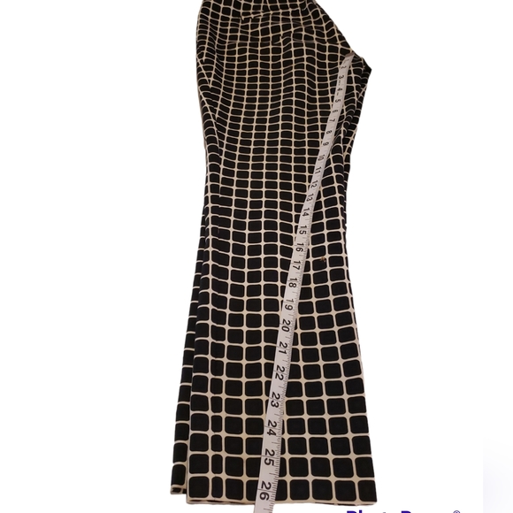 Banana Republic Women's Size 0 Martin Fit Black and White Checkered Trousers - Picture 5 of 8